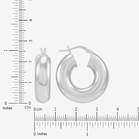 Limited Quantities! Womens Sterling Silver 26mm Hoop Earrings
