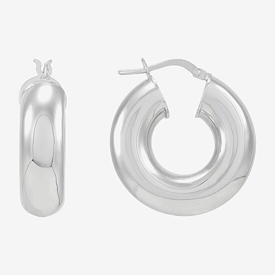 Limited Quantities! Womens Sterling Silver 26mm Hoop Earrings