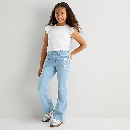 Thereabouts Little & Big Kid Girls Flare Leg Jean