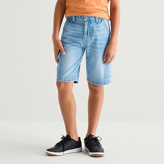 Thereabouts Cargo Little & Big Kid Boys Adjustable Waist Denim Short