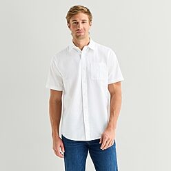 jcpenney mens button down dress shirts St. John's Bay Twill Field Men's Long Sleeve Classic Fit Button-Down Shirt | Beige | Regular Medium | Shirts + Tops Button-front Shirts