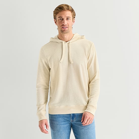 St. John's Bay Slub Mens Long Sleeve Hoodie