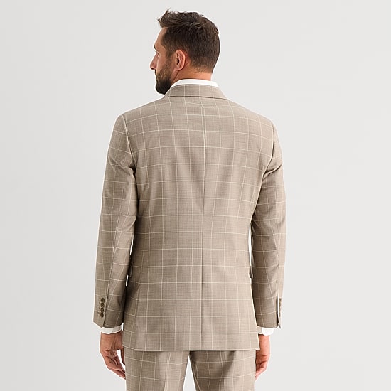 Stafford Coolmax All Season Ecomade Mens Classic Fit Windowpane Suit Jacket