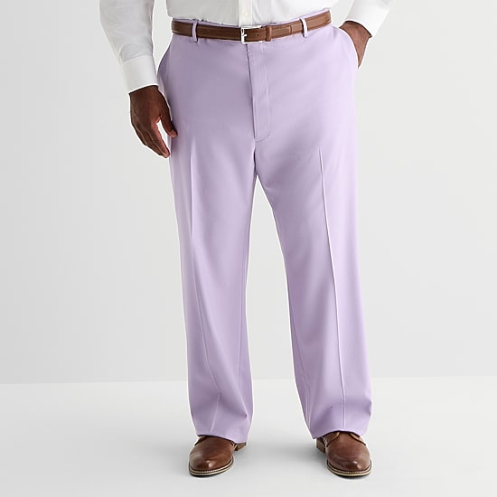 J. Ferrar Ultra Comfort Mens Big and Tall Stretch Fabric Regular Fit Flat Front Suit Pant