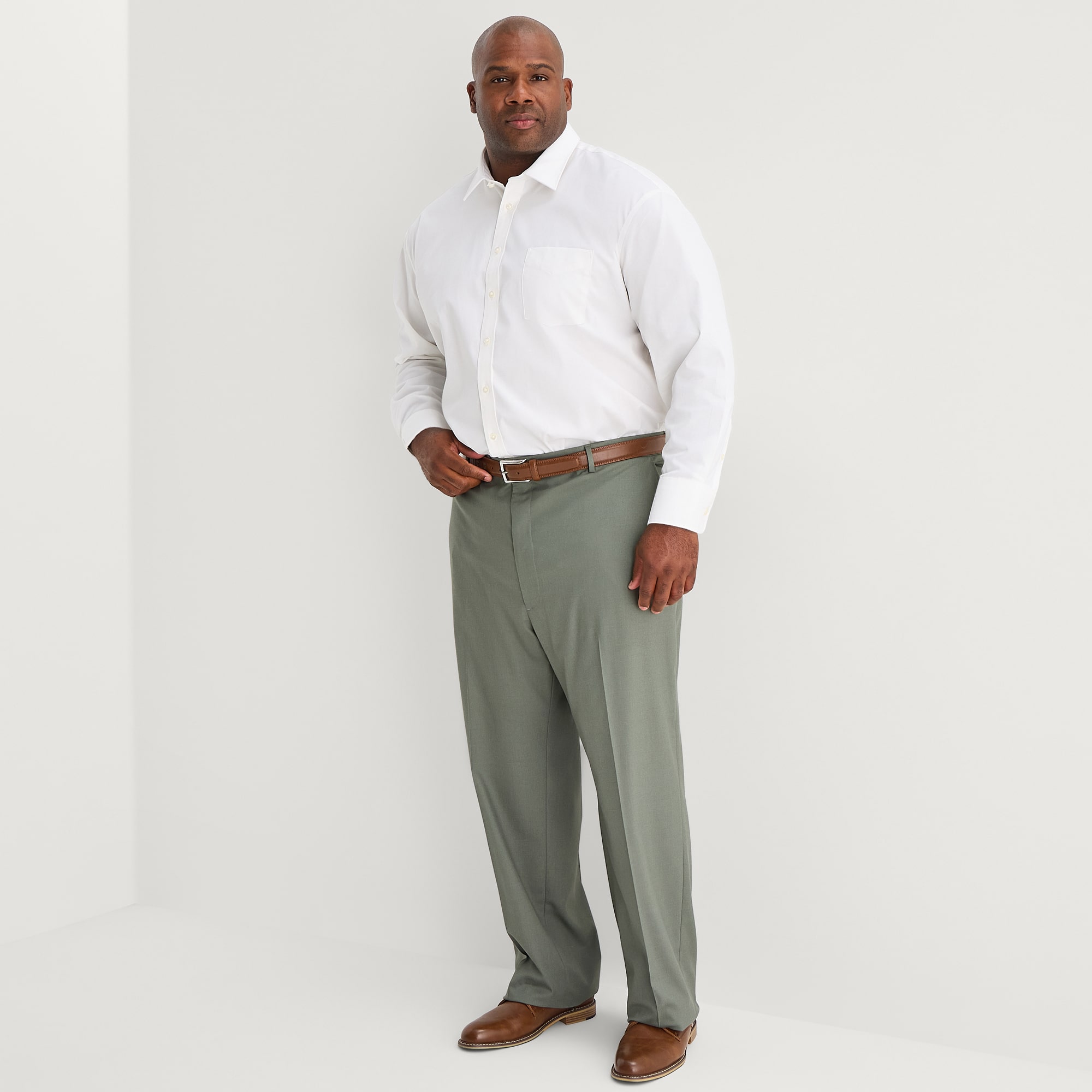 J. Ferrar Ultra Comfort Mens Big and Tall Stretch Fabric Regular Fit Flat Front Suit Pant