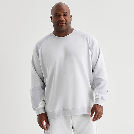 Shaquille O'Neal XLG™ Mens Crew Neck Long Sleeve Big and Tall Sweatshirt
