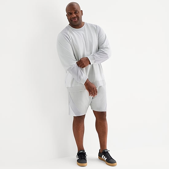 Shaquille O'Neal XLG™ Mens Crew Neck Long Sleeve Big and Tall Sweatshirt