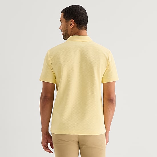 Stafford Johnny Collar Mens Regular Fit Short Sleeve Polo Shirt