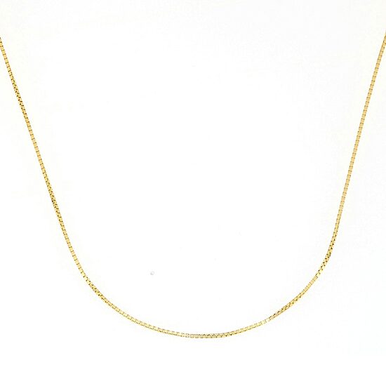 14K Yellow Gold 16" Box Chain Necklace