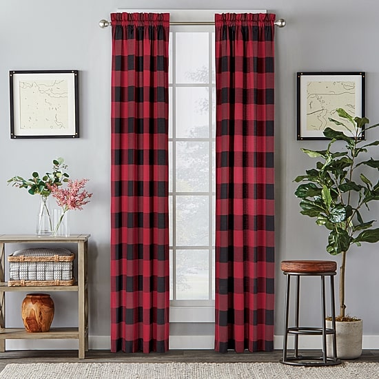 Saturday Knight Grandin Stripe Rod Pocket Light-Filtering Single Curtain Panel