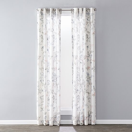 Sunsafe Refresh Floral Grommet Top Light-Filtering Single Curtain Panel