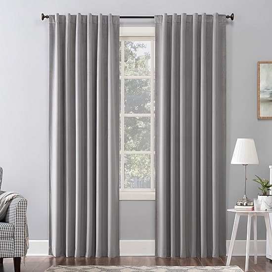 Sun Zero Amherst Velvet Thermal Extreme Back Tab Energy Saving 100% Blackout Single Curtain Panel