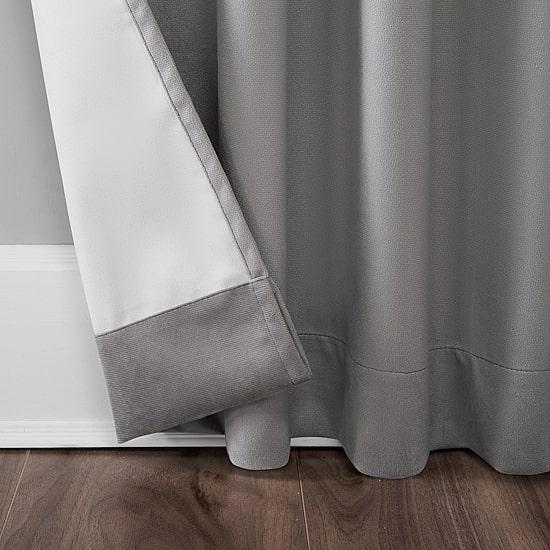 Sun Zero Amherst Velvet Thermal Extreme Back Tab Energy Saving 100% Blackout Single Curtain Panel
