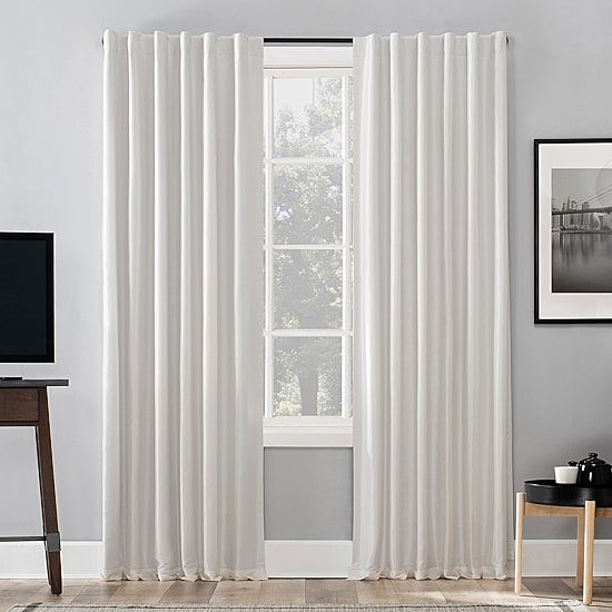 Sun Zero Evelina Faux Dupioni Silk Thermal Extreme Back Tab Energy Saving 100% Blackout Single Curtain Panel