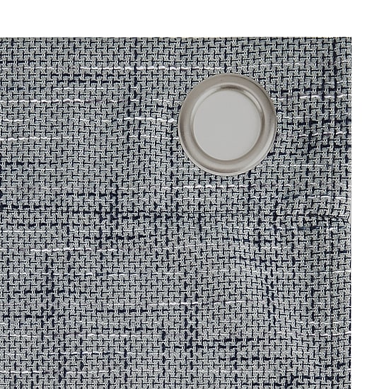 Sun Zero Kline Burlap Weave Thermal Extreme Grommet Top Energy Saving 100% Blackout Single Curtain Panel