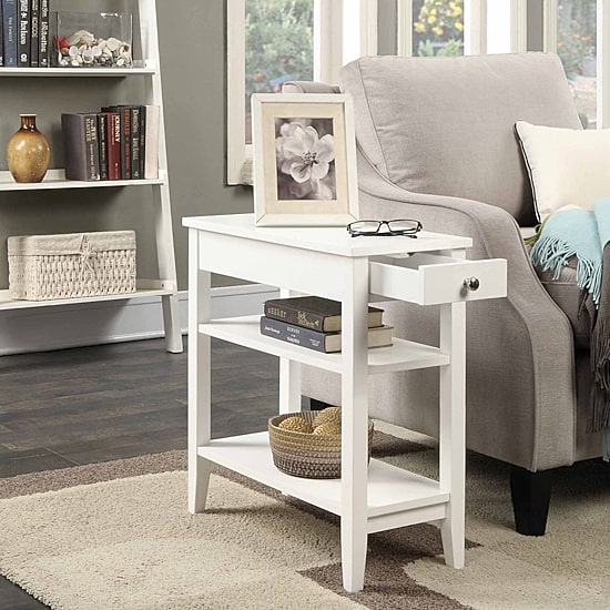 American Heritage 3-Tier End Table with Drawer