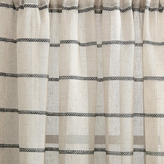 Clean Window Twill Stripe Anti-Dust 2-pc. Rod Pocket Window Tier