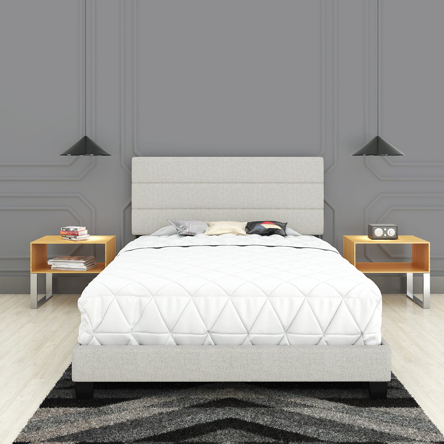 Selene Upholstered Platform Bed
