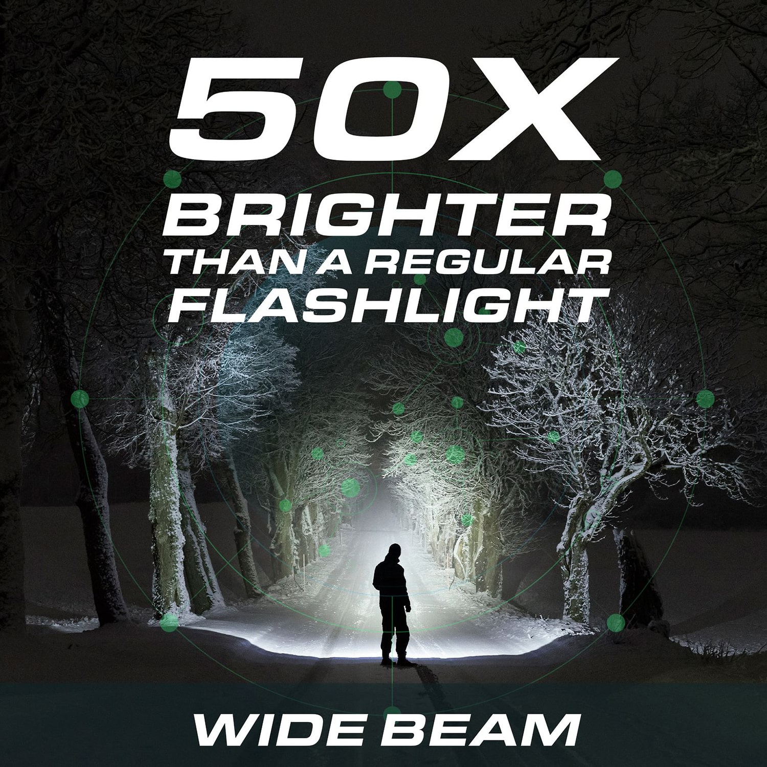 Bell + Howell Taclight Max Rechargeable Wide Beam Handheld Flashlight