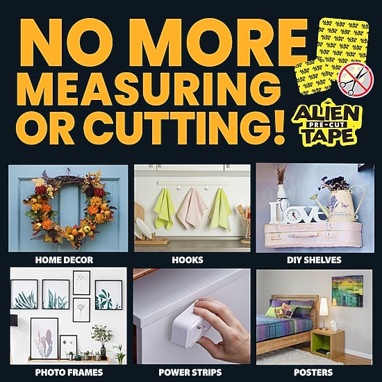 Alien Pre Cut 96 Pieces Double Sided Multipurpose Grip MountingTape