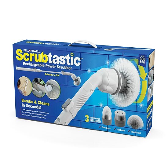 Bell + Howell Scrubtastic Rechargeable Multi Purpose Extendable Power Scrubber