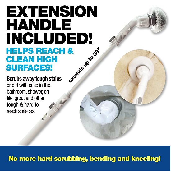 Bell + Howell Scrubtastic Rechargeable Multi Purpose Extendable Power Scrubber