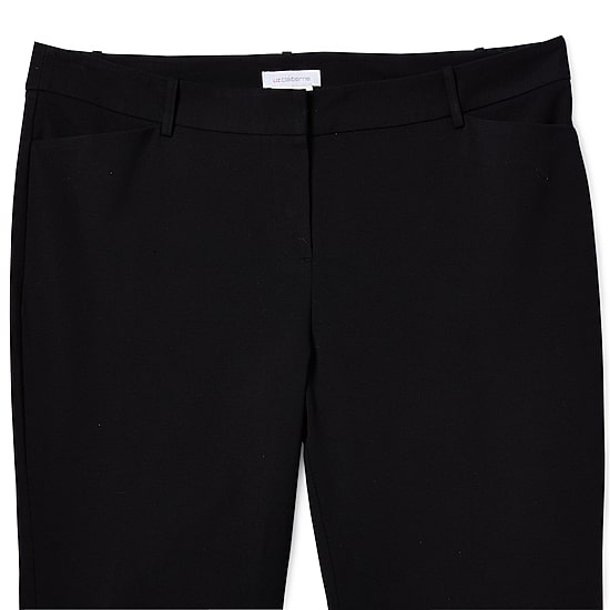Liz Claiborne Adaptive Emma Ponte Womens Plus Easy-on + Easy-off Seated Wear Straight Mid Rise Ankle Pant