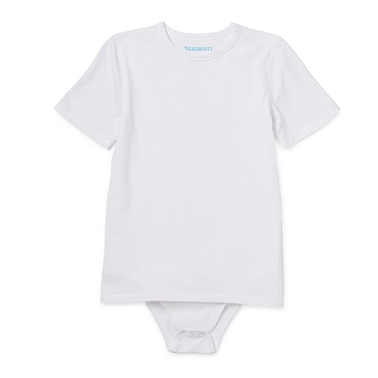 Thereabouts Little & Big Kid Boys Bodysuit Closure Easy-on + Easy-off Adaptive Crew Neck Short Sleeve Bodysuit