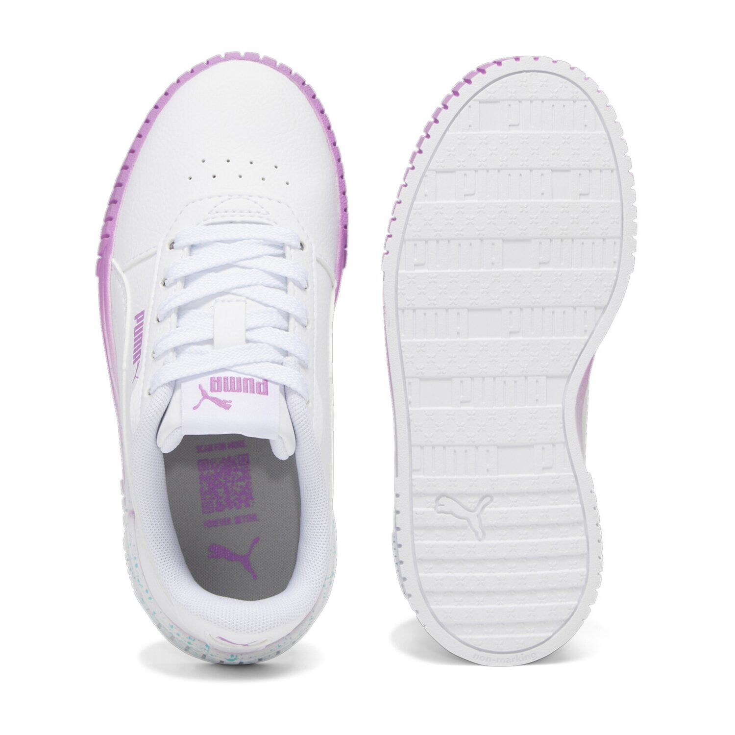 PUMA Carina 2.0 Fade Speckle Little Kid Girls Sneakers