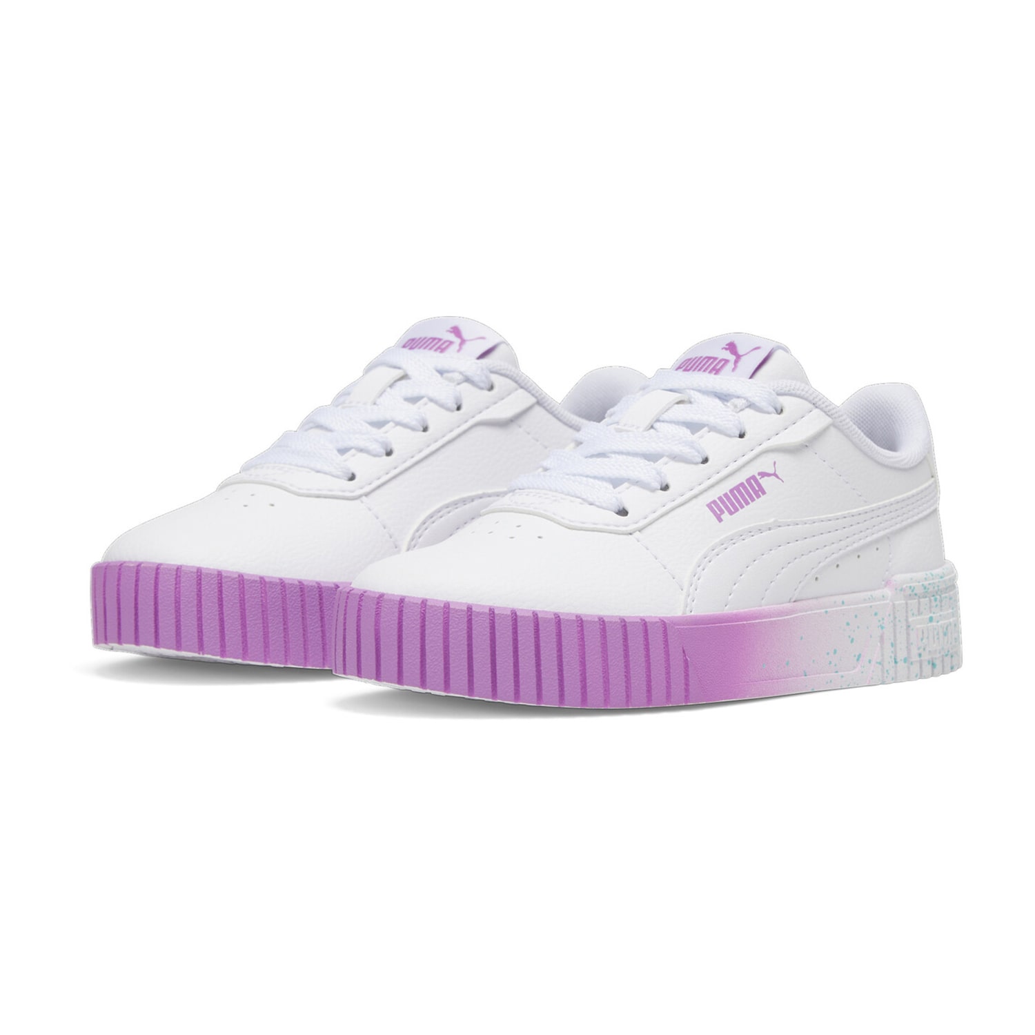 PUMA Carina 2.0 Fade Speckle Little Kid Girls Sneakers