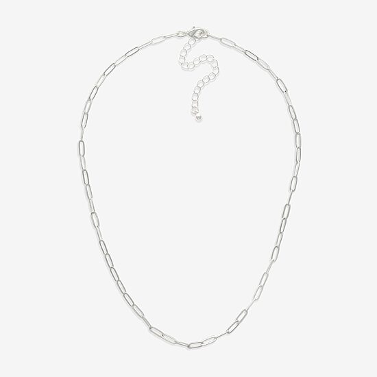 Mixit Womens Hypoallergenic 18 Inch Paperclip Chain Necklace