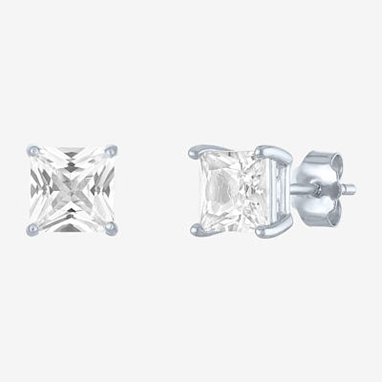 YES PLEASE! 2.5 CT.T.W. Princess Cut Lab-Created White Sapphire Stud Earrings in Sterling Silver