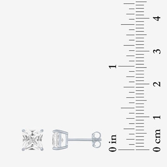YES PLEASE! 2.5 CT.T.W. Princess Cut Lab-Created White Sapphire Stud Earrings in Sterling Silver