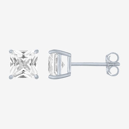 YES PLEASE! 2.5 CT.T.W. Princess Cut Lab-Created White Sapphire Stud Earrings in Sterling Silver