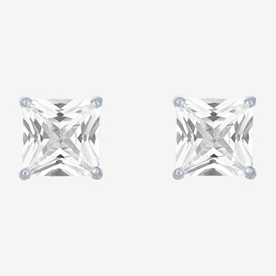 YES PLEASE! 2.5 CT.T.W. Princess Cut Lab-Created White Sapphire Stud Earrings in Sterling Silver