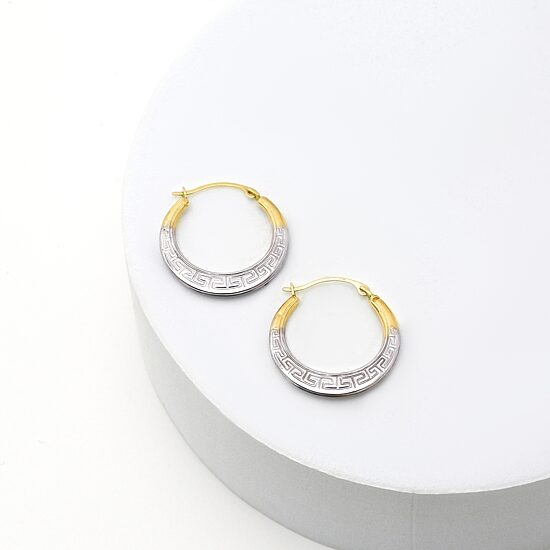Womens 10K Gold 21mm Hoop Earrings