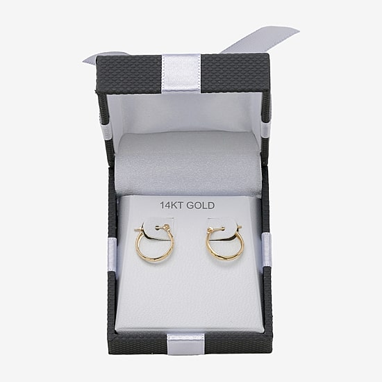 14K Gold Small Hoop Earrings 