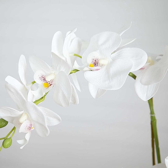 Nearly Natural 26in. White Phalaenopsis Orchid Floral Arrangement