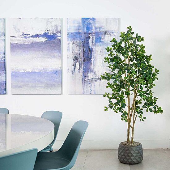 Nearly Natural 6ft. Green Black Olive Indoor Artificial Tree