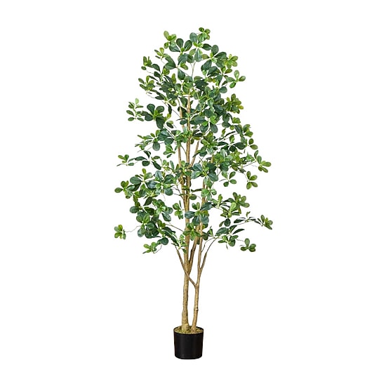 Nearly Natural 6ft. Green Black Olive Indoor Artificial Tree