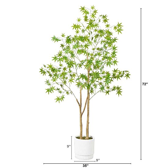 Nearly Natural 6ft. Green Maple Indoor Artificial Tree