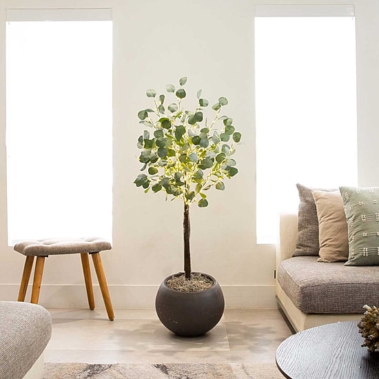 Nearly Natural 4ft. Green Lighted Eucalyptus Indoor Artificial Tree