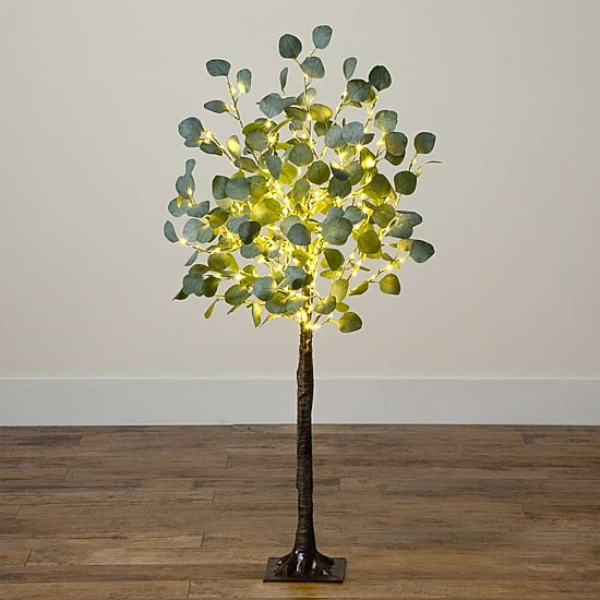 Nearly Natural 4ft. Green Lighted Eucalyptus Indoor Artificial Tree