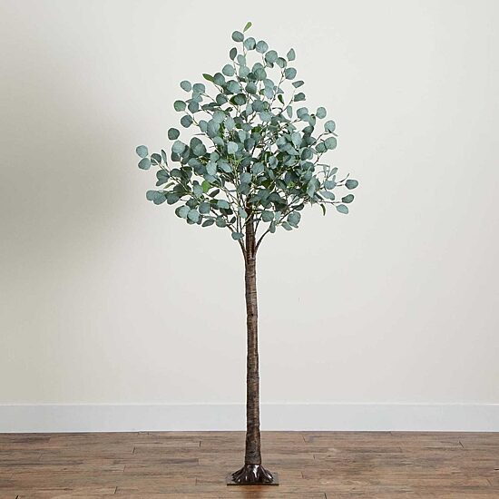 Nearly Natural 6ft. Green Lighted Eucalyptus Indoor Artificial Tree