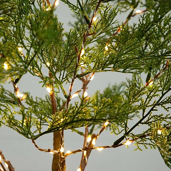 Nearly Natural 3ft. Green Lighted Cypress Indoor Artificial Tree