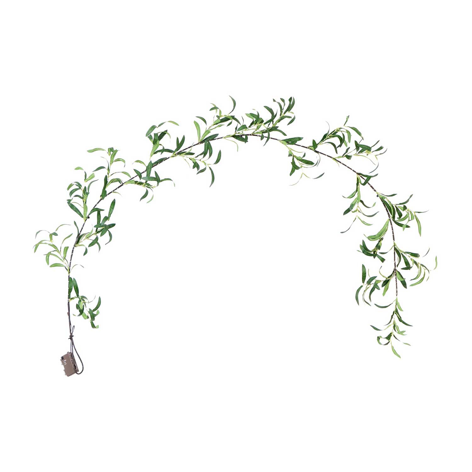 Nearly Natural 6.5ft. Green Lighted Olive Indoor Garland