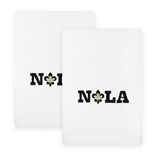 Linum Home Textiles Mardi Gras Nola Embroidered 2-pc. Hand Towel