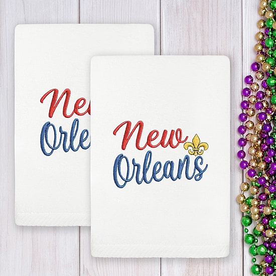 Linum Home Textiles New Orleans Embroidered 2-pc. Hand Towel