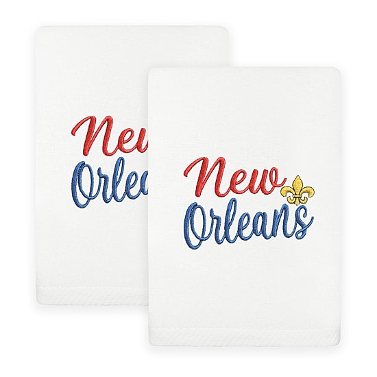 Linum Home Textiles New Orleans Embroidered 2-pc. Hand Towel