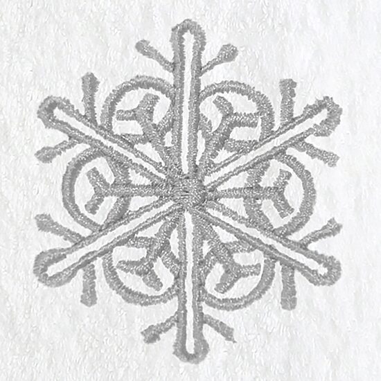 Linum Home Textiles Grey Snow Flake 2-pc. Hand Towel
